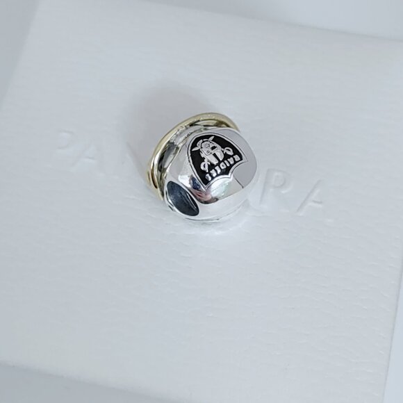 Pandora Las Vegas Raiders Football Helmet Bead Charm Pendant S925 ALE - Picture 7 of 7